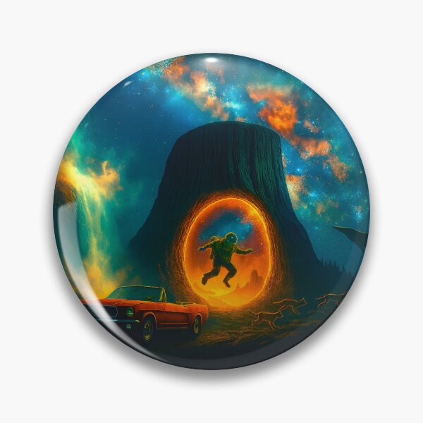 Item preview, Devils Tower Sci-Fi Portal: Surreal Space Exploration & Cosmic Fantasy Moon Landing designed and sold by WilderRoads.