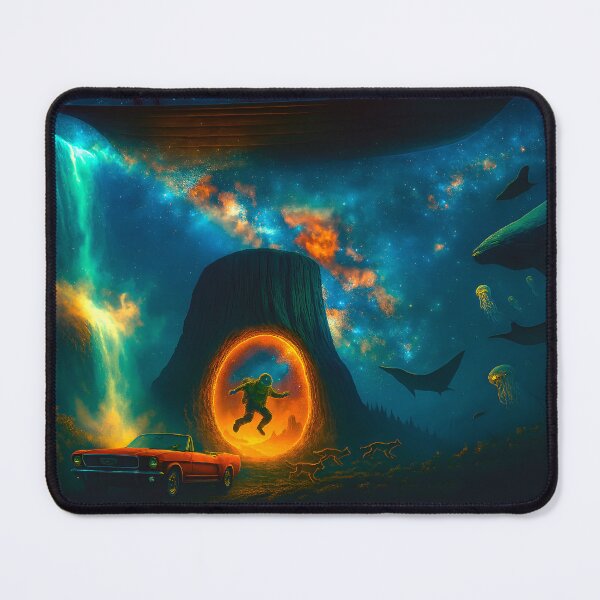 Item preview, Devils Tower Sci-Fi Portal: Surreal Space Exploration & Cosmic Fantasy Moon Landing designed and sold by WilderRoads.