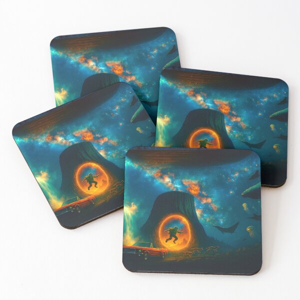 Item preview, Devils Tower Sci-Fi Portal: Surreal Space Exploration & Cosmic Fantasy Moon Landing designed and sold by WilderRoads.
