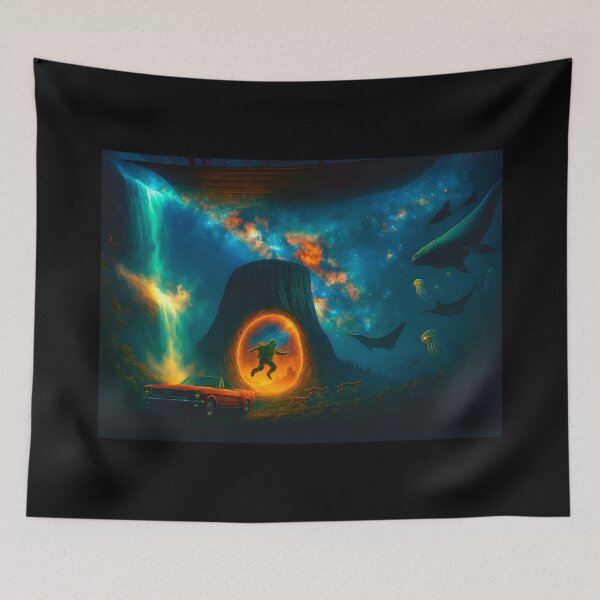 Item preview, Devils Tower Sci-Fi Portal: Surreal Space Exploration & Cosmic Fantasy Moon Landing designed and sold by WilderRoads.