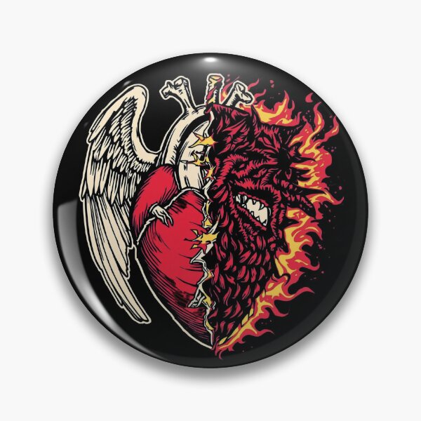 Item preview, Half Angel Half Demon Heart – Inner Struggle Art designed and sold by ShadyArfaa.