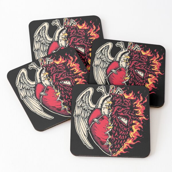 Item preview, Half Angel Half Demon Heart – Inner Struggle Art designed and sold by ShadyArfaa.
