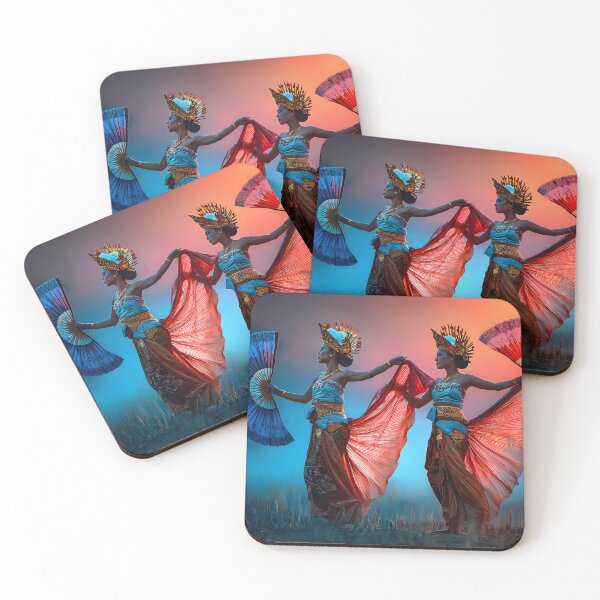 Item preview, Traditional Balinese Dance with Colorful Umbrellas designed and sold by Artessie.