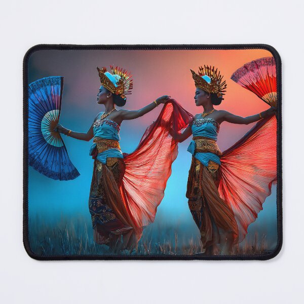 Item preview, Traditional Balinese Dance with Colorful Umbrellas designed and sold by Artessie.