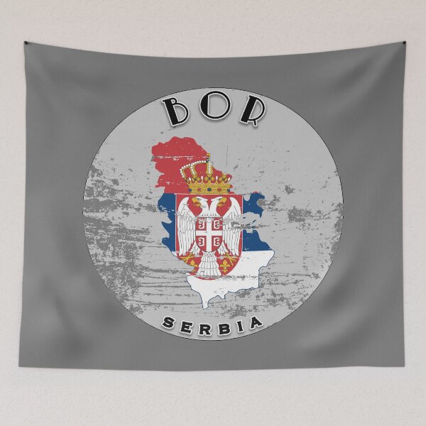 Item preview, Bor Serbia Flag Worn  designed and sold by World Designs.