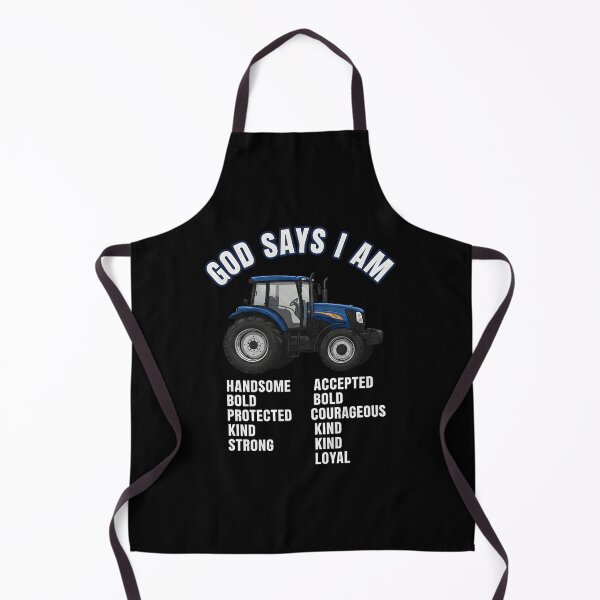 Item preview, God Says I Am Blue Tractor – Christian Affirmations for Farm Boys designed and sold by julimarks.