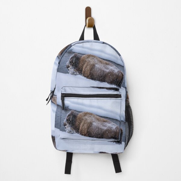 Item preview, Bison Walking in Frozen River designed and sold by SafariByMarisa.