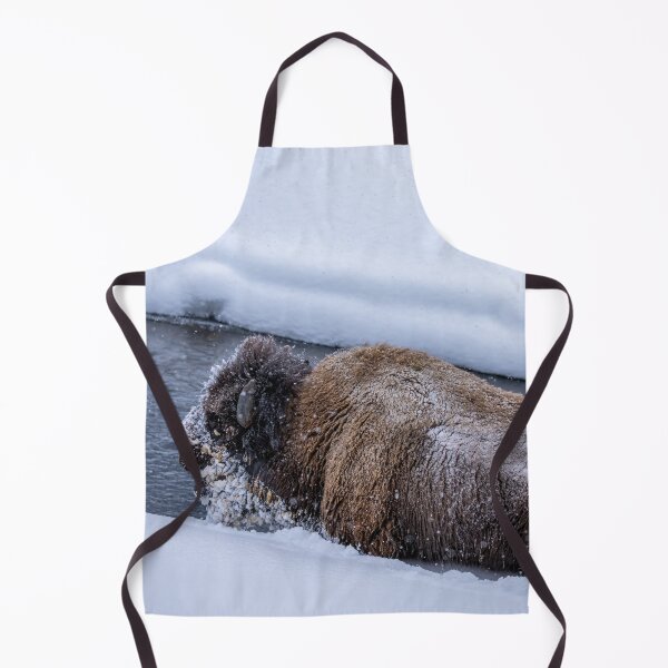 Item preview, Bison Walking in Frozen River designed and sold by SafariByMarisa.