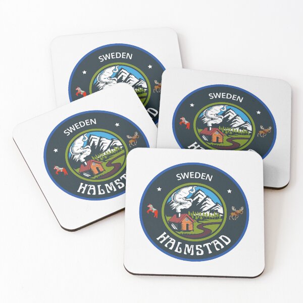 Item preview, Halmstad Sweden Emblem | Scandinavian Travel Badge Design designed and sold by World Designs.