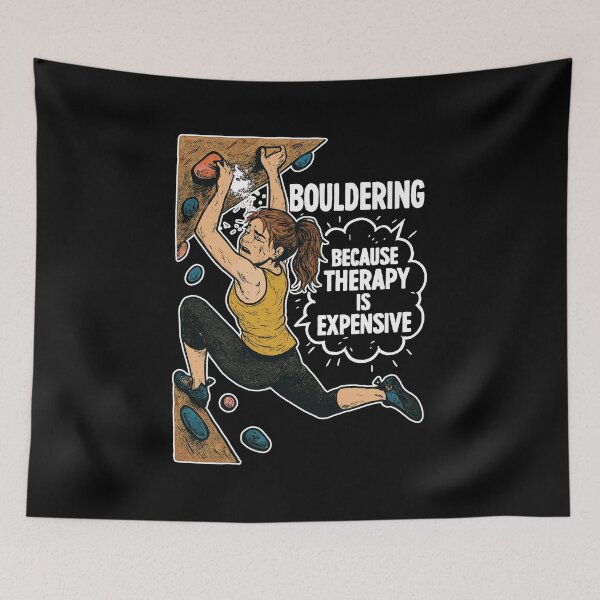 Item preview, Bouldering instead of therapy – Funny climbing shirt designed and sold by Pineapple-Tree.