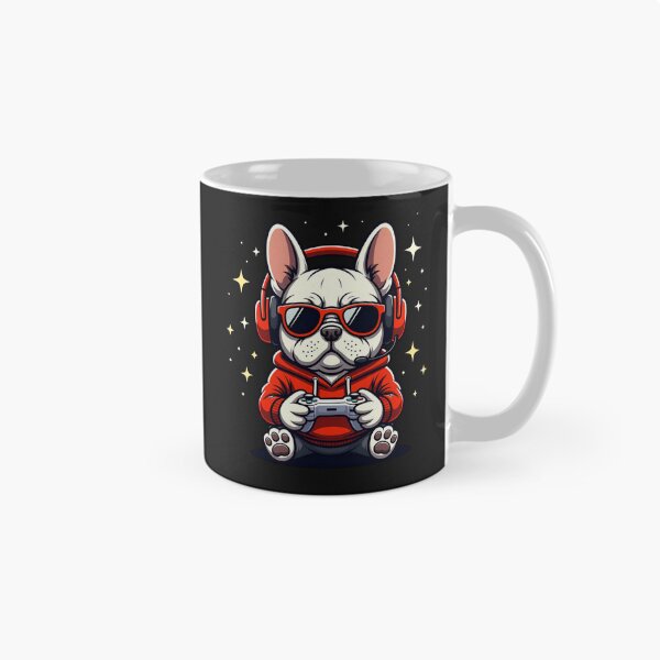 Aperçu de l'œuvre Un bouledogue français joueur de jeux vidéo créée et vendue par GrumpySableye.