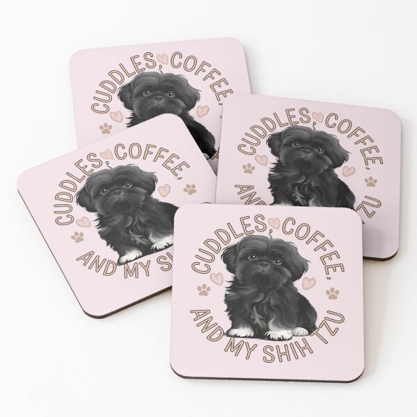 Item preview, Black Shihtzu Cuddles, Coffee and My Shih Tzu designed and sold by tamdevo1.