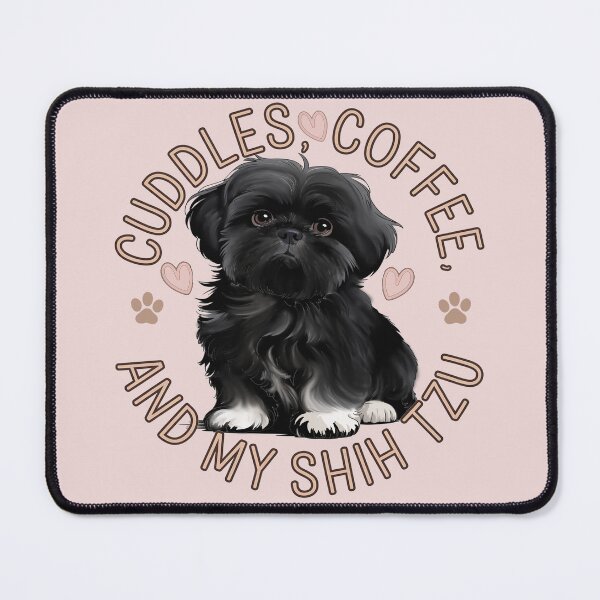 Item preview, Black Shihtzu Cuddles, Coffee and My Shih Tzu designed and sold by tamdevo1.