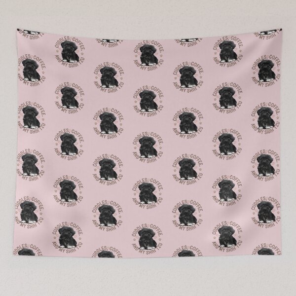 Item preview, Black Shihtzu Cuddles, Coffee and My Shih Tzu designed and sold by tamdevo1.