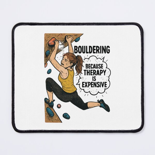 Item preview, Bouldering instead of therapy – Fun climbing shirt for women designed and sold by Pineapple-Tree.