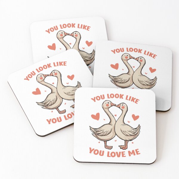 Item preview, You Look Like You Love Me - Cute Valentines Day Goose Couple designed and sold by Mado Shop.
