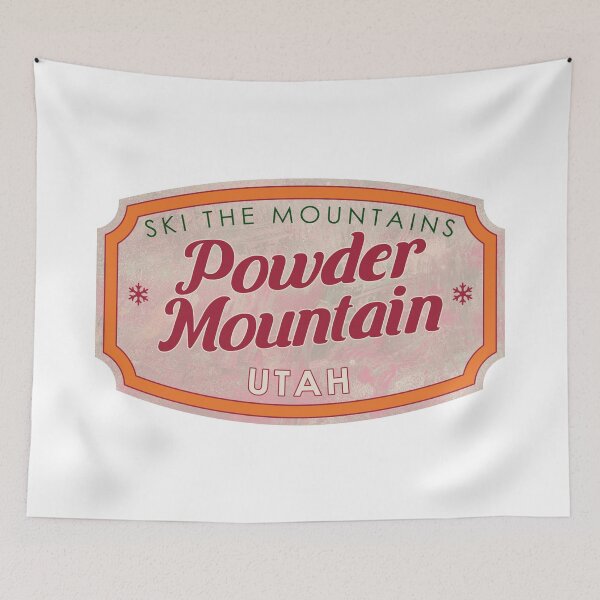 Item preview, Powder Mountain, Utah, Ski, textured skiing badge designed and sold by Wanderful-roads.