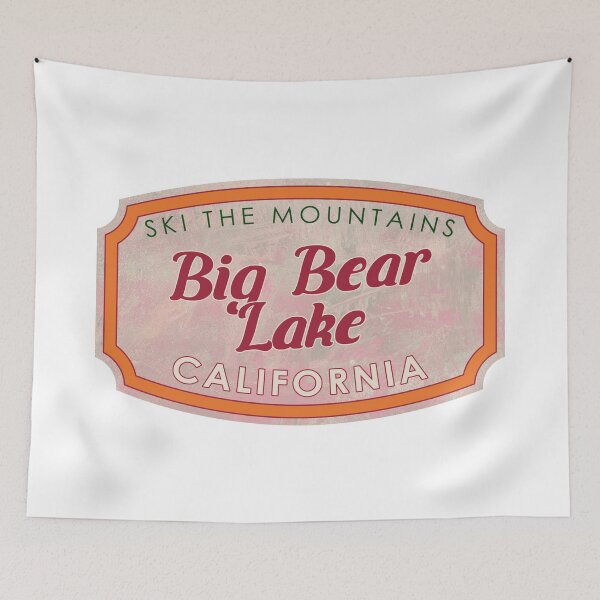 Item preview, Big Bear Lake, California, Ski, textured skiing badge designed and sold by Wanderful-roads.