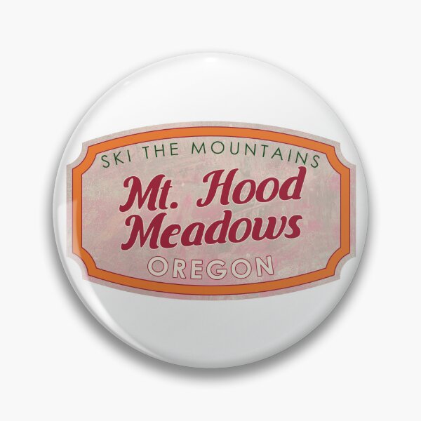 Item preview, Mt. Hood Meadows, Oregon, Ski, textured skiing badge designed and sold by Wanderful-roads.