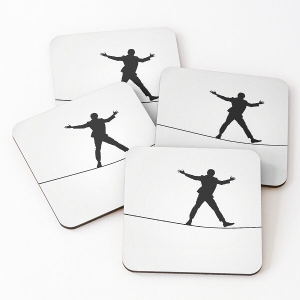 Item preview, Businessman Tightrope Walker Silhouette - Balance Risk Art designed and sold by EllDAV777.