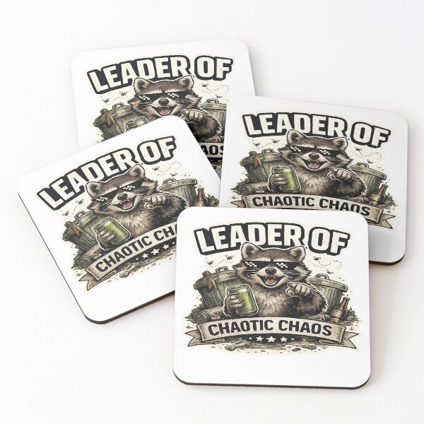 Item preview, Leader of Chaotic Chaos – Funny Raccoon designed and sold by OwnYourEdge.