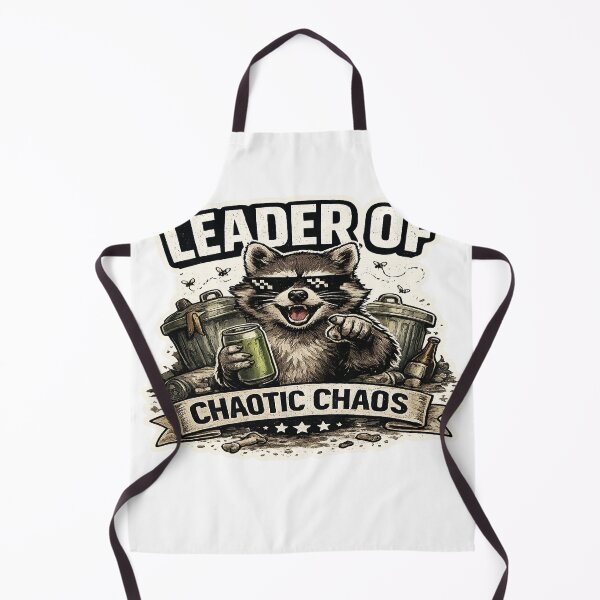Item preview, Leader of Chaotic Chaos – Funny Raccoon designed and sold by OwnYourEdge.
