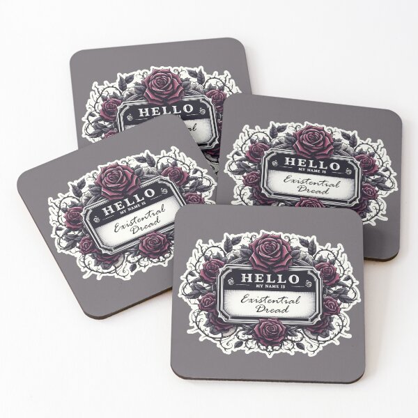 Item preview, Hello My Name Is Existential Dread - Goth Rose Frame designed and sold by Club Vino Creative LLC.