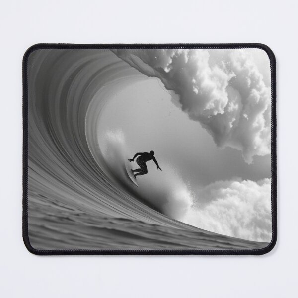 Item preview, Epic Big Wave Surfing Silhouette - Surfer in Massive Ocean Wave designed and sold by EllDAV777.