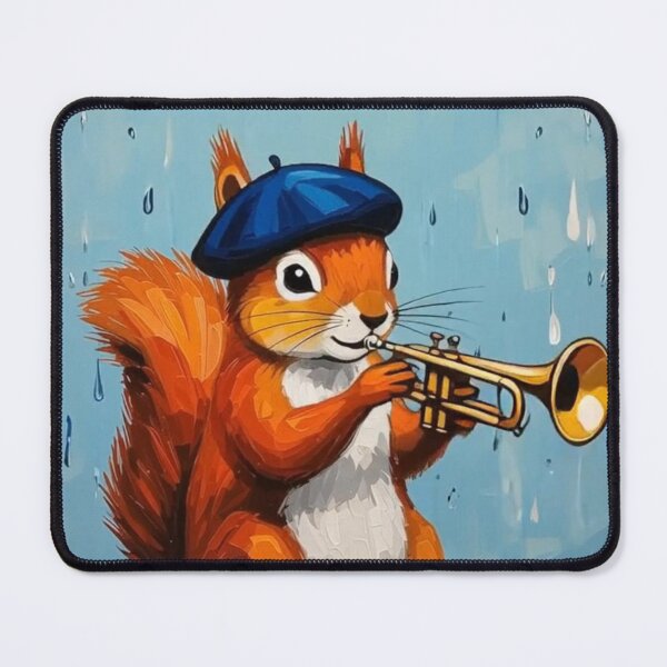 Item preview, Fletcher the squirrel, jazz musican designed and sold by Fruit-Fletcher.