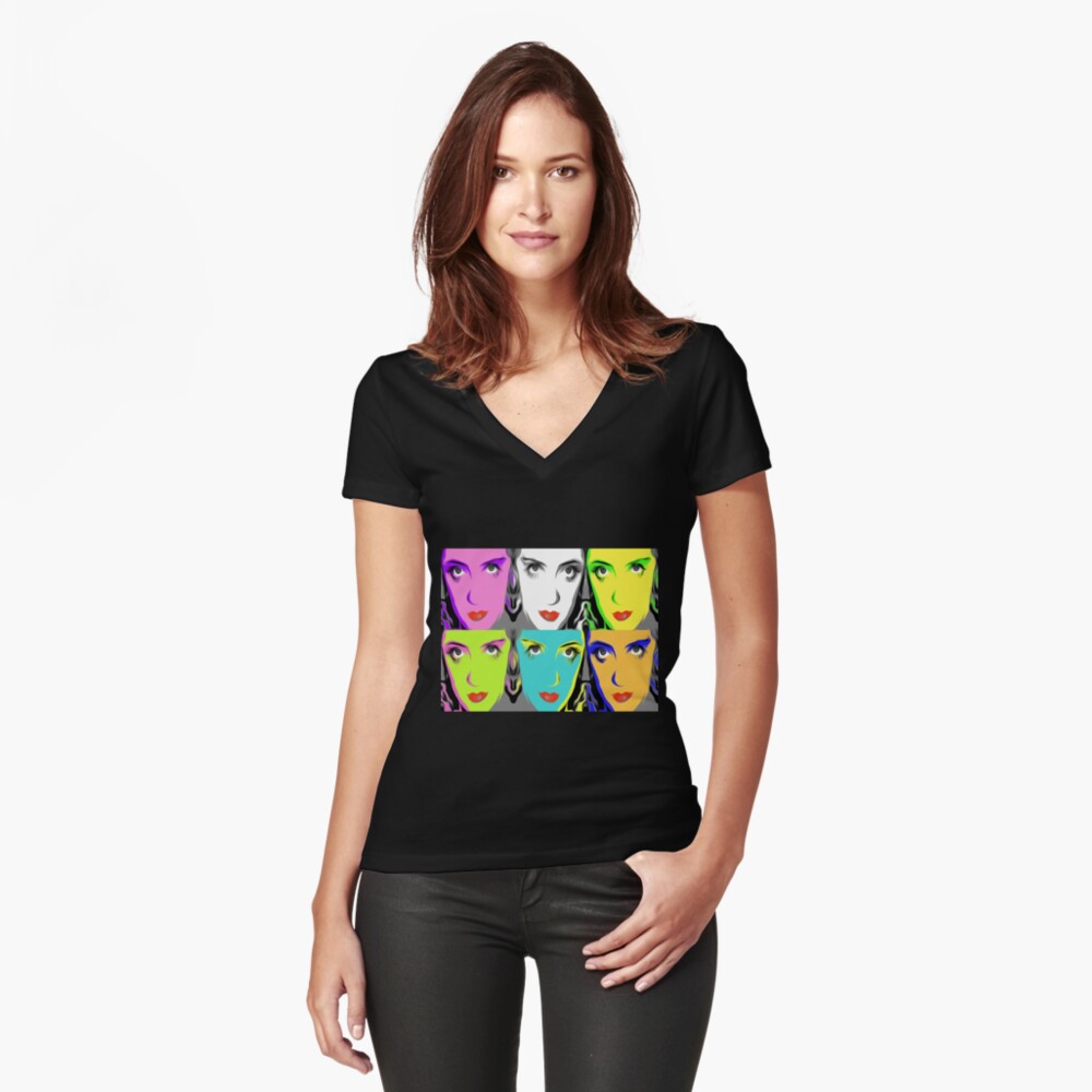 Item preview, Fitted V-Neck T-Shirt designed and sold by sisusisu.