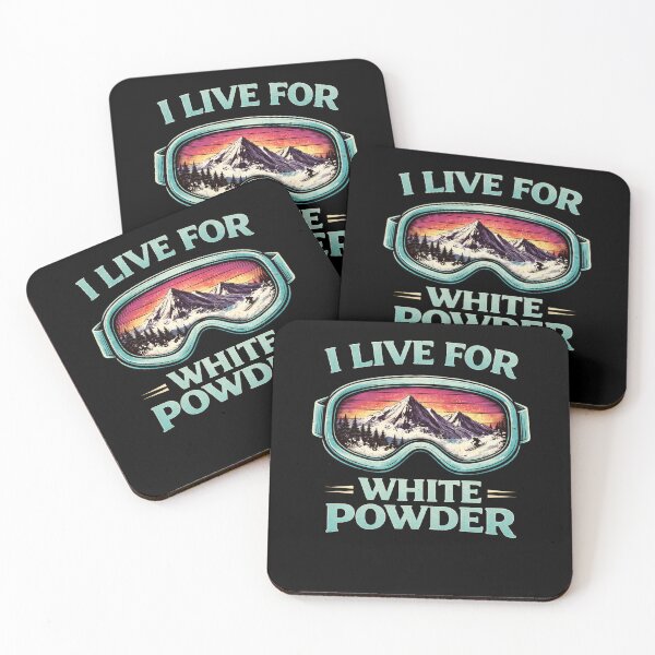 Item preview, I Live For White Powder Skiing Winter Sports designed and sold by SofenArt.