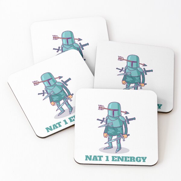 Item preview, Nat 1 Energy Funny D&D T-Shirt designed and sold by DrewsterRoo.