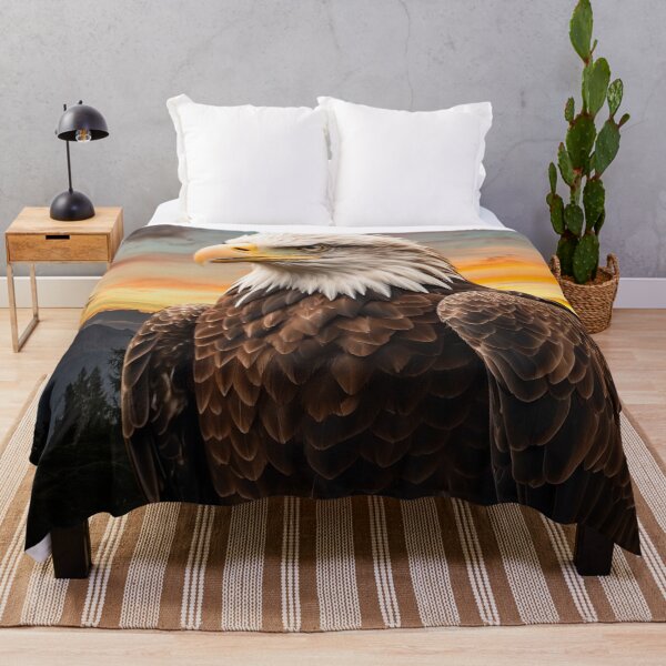 Item preview, Majestic Eagle – Vast Landscape – Sunset Wall Art designed and sold by Traumrausch.