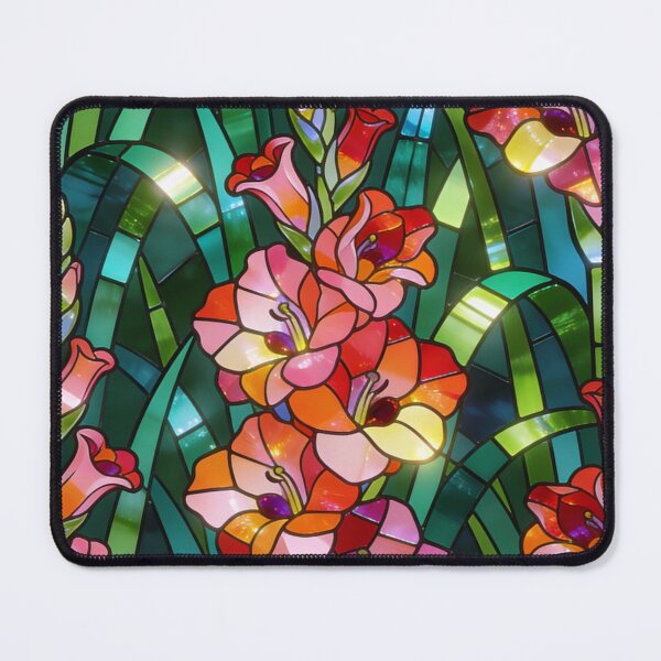 Item preview, August Birth Flower Gladiolus – Faux Stained Glass Floral Phone Case, Journal, Art & Tote designed and sold by MindfullyCreated.