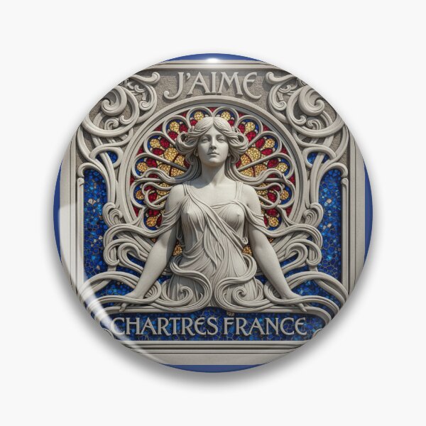 Item preview, Chartres France Cathedral - Art Nouveau Mosaic Stone Relief designed and sold by FrancophileFun.