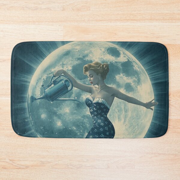 Item preview, Vintage Underwater Pin-Up Mermaid Sticker | 1950s Retro Ocean Fantasy | Bioluminescent Moon Garden Decal designed and sold by MissSaylor.