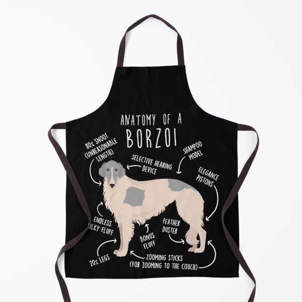 Item preview, Silver and White Borzoi Dog Anatomy designed and sold by Clara Hollins.