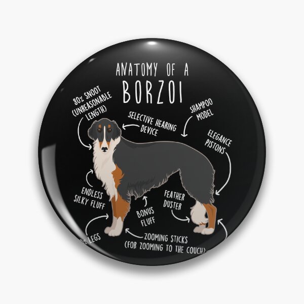 Item preview, Tri Color Borzoi Dog Anatomy designed and sold by Clara Hollins.