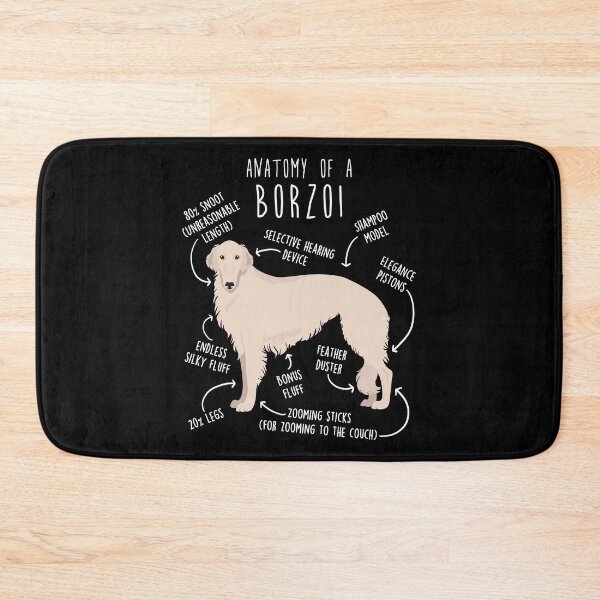 Item preview, White Borzoi Dog Anatomy designed and sold by Clara Hollins.