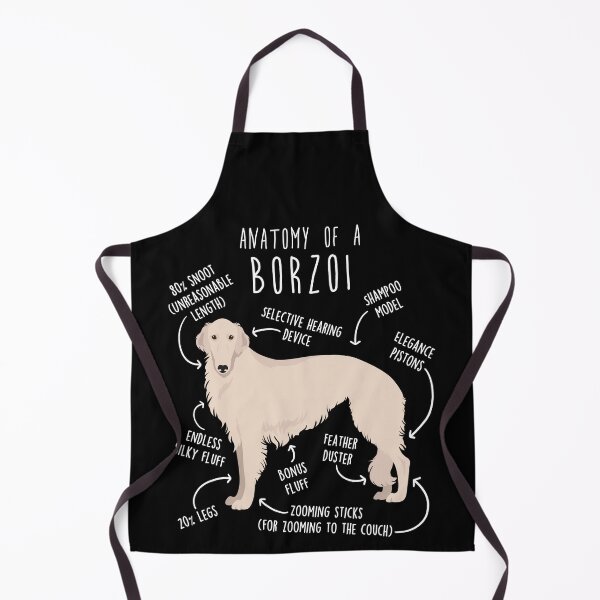 Item preview, White Borzoi Dog Anatomy designed and sold by Clara Hollins.