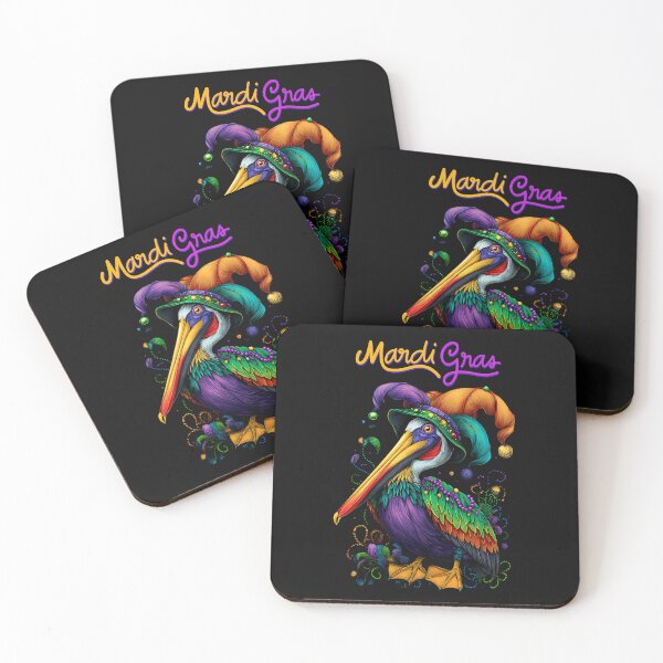 Item preview, Mardi Gras Pelican Carnival Bird Art Colorful New Orleans  designed and sold by MTJ-Mushrooms.