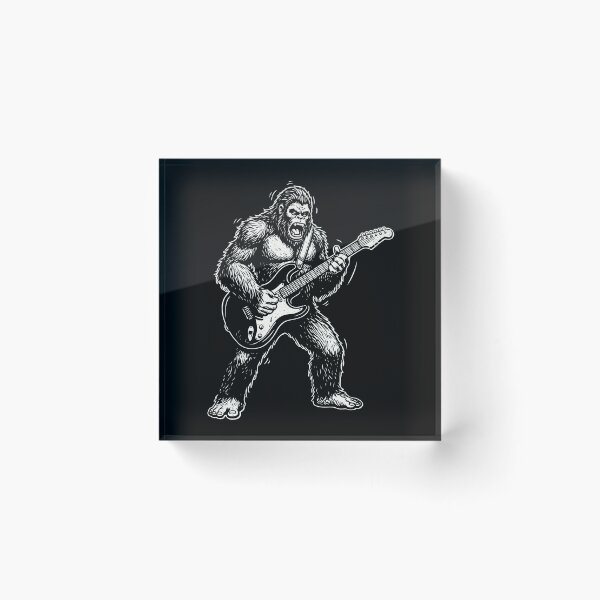 Item preview, Bigfoot Electric Guitar Vintage Cryptid Musician designed and sold by Y-Vibes.