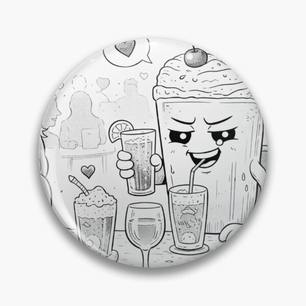 Item preview, Flirty Milkshake Date – Cute Funny Kawaii Drink Couple designed and sold by ComedyInkFactor.