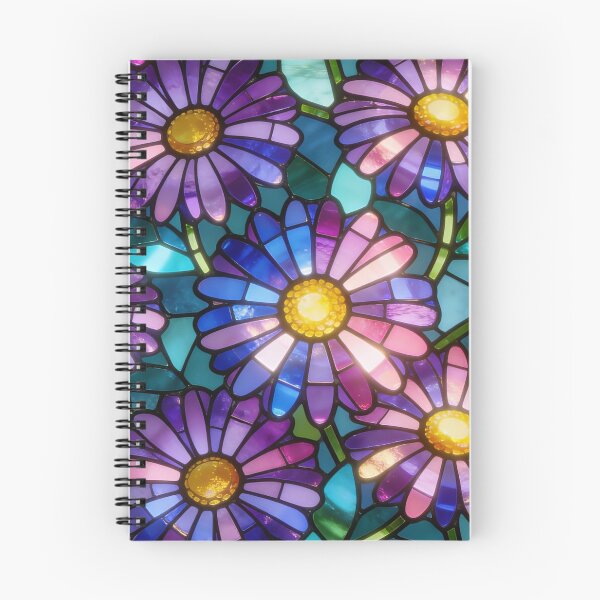 Item preview, September Birth Flower Aster – Faux Stained Glass Floral Phone Case, Journal, Art & Tote designed and sold by MindfullyCreated.