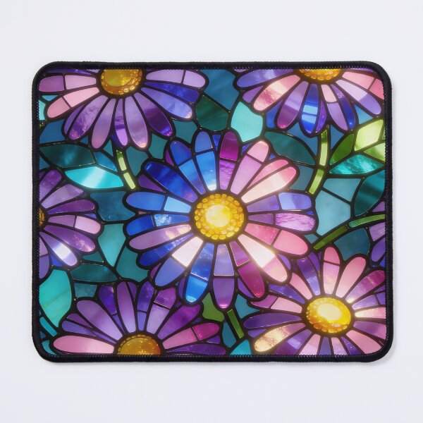 Item preview, September Birth Flower Aster – Faux Stained Glass Floral Phone Case, Journal, Art & Tote designed and sold by MindfullyCreated.