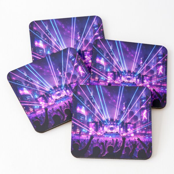 Item preview, Neon Cyber Rave in Futuristic Cityscape designed and sold by GamerGearTees.