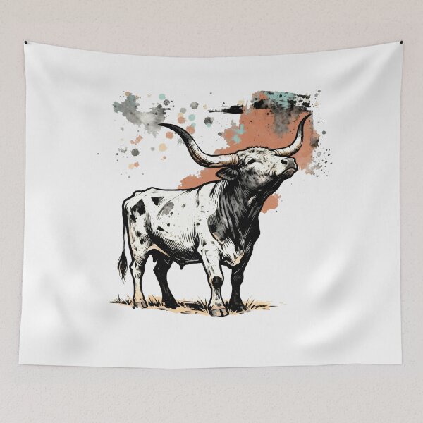 Item preview, Powerful Longhorn Bull Art Shirt – Vintage Western Animal Illustration designed and sold by truongloc246.