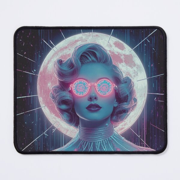Item preview, Glitch Pin-Up Vaporwave Sticker | 1960s Digital Ghost Decal | Neon CRT Moon Cyberpunk Art designed and sold by MissSaylor.