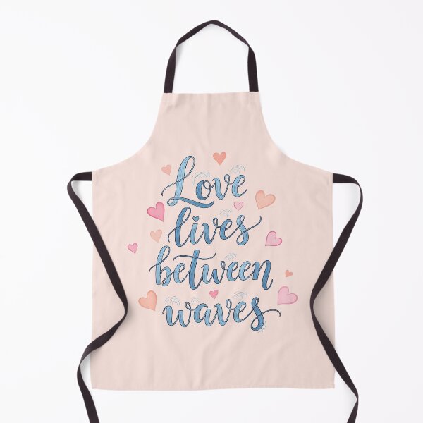 Item preview, Love Lives Between Waves – Coastal Valentine Typography Design designed and sold by Sea Gem.