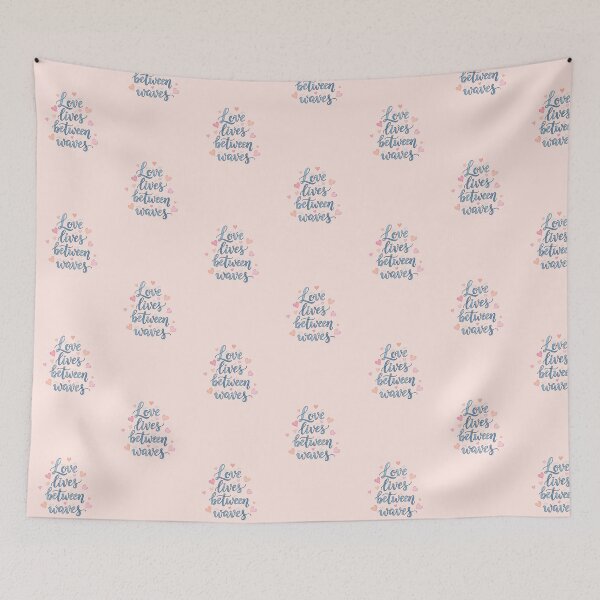 Item preview, Love Lives Between Waves – Coastal Valentine Typography Design designed and sold by Sea Gem.